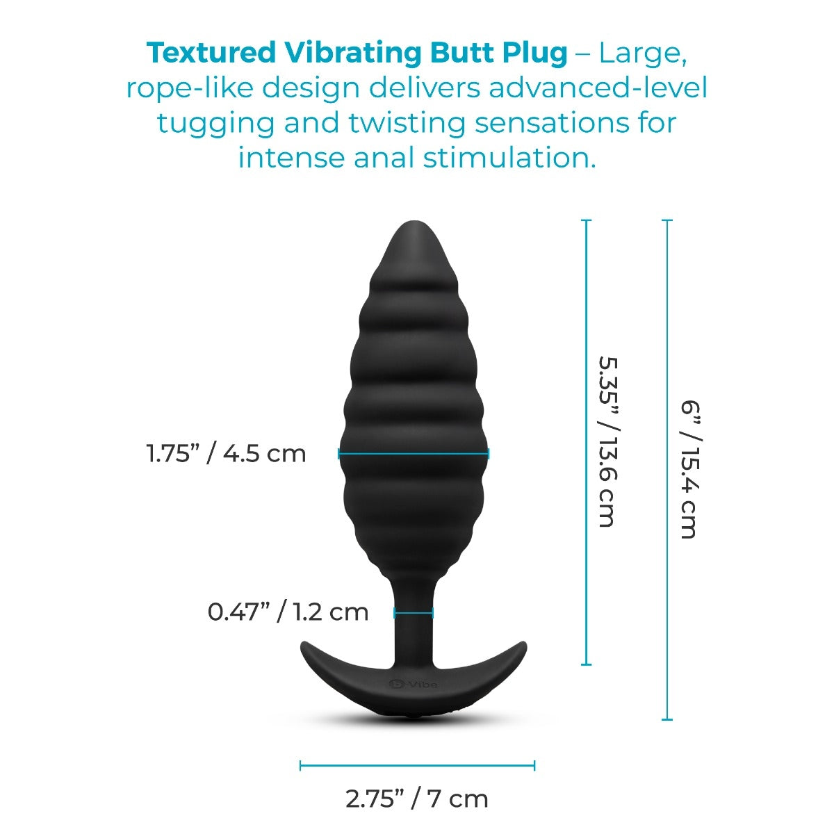 b-Vibe Twist Texture Plug Black